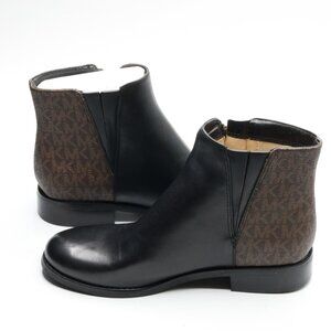 Michael Michael Kors Womens Lainey Leather Booties Black 5 Medium (B,M)